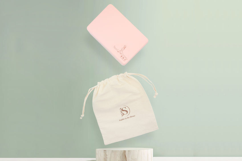 獨家手繪訂製系列┃高密度伴你成長瑜伽磚(薄櫻粉 Sakura Pink)