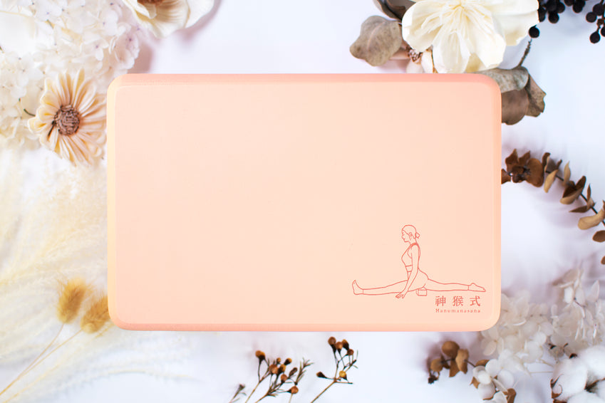 獨家手繪訂製系列┃高密度伴你成長瑜伽磚(薄櫻粉 Sakura Pink)